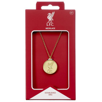 FC Liverpool přívěšek na krk Gold Finish Crest Necklace