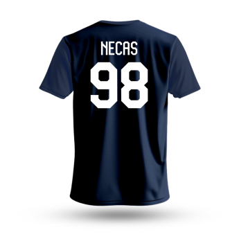 Hokejové reprezentace dětské tričko Czech Republic Martin Nečas #98 National Emblem 2025 navy