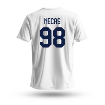 Hokejové reprezentace dámské tričko Czech Republic Martin Nečas #98 National Emblem 2025 White