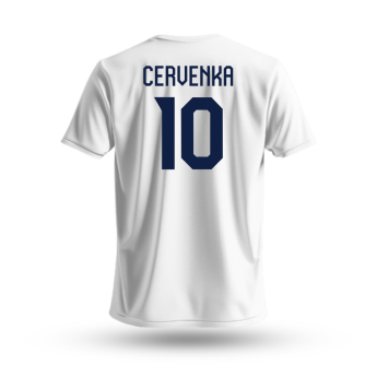 Hokejové reprezentace dámské tričko Czech republic Roman Červenka #10 National Emblem 2025 white