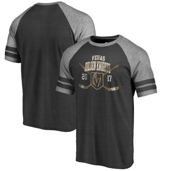 Vegas Golden Knights pánské tričko Line Shift 2 Stripe Tri-Blend Raglan