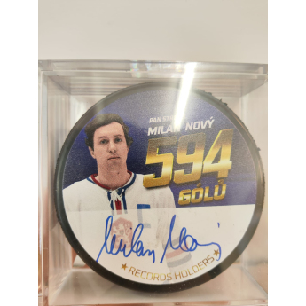 Hokejové reprezentace puk Milan Nový 594 Golů Limitovaná Edice x/549
