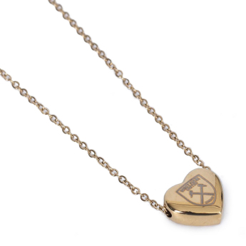 West Ham United přívěšek na krk Gold Plated Heart Necklace