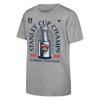Florida Panthers dětské tričko 2025 Stanley Cup Champions Locker Room gray