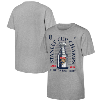 Florida Panthers dětské tričko 2025 Stanley Cup Champions Locker Room gray