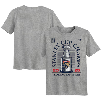 Florida Panthers dětské tričko 2025 Stanley Cup Champions Locker Room gray