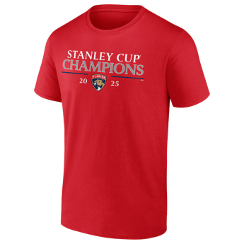 Florida Panthers pánské tričko 2025 Stanley Cup Champions Signature Roster red