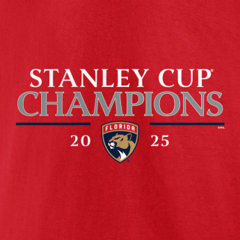 Florida Panthers pánské tričko 2025 Stanley Cup Champions Signature Roster red