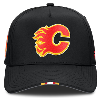 Calgary Flames čepice baseballová kšiltovka 2025 Draft Authentic Pro Structured Adjustable