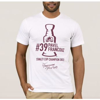 Colorado Avalanche pánské tričko Pavel Francouz #39 Stanley Cup Champion 2022 white