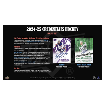 NHL boxy hokejové karty NHL 2024-2025 Upper Deck Credentials Hobby Box