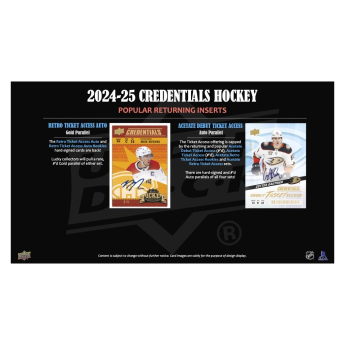 NHL boxy hokejové karty NHL 2024-2025 Upper Deck Credentials Hobby Box