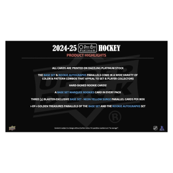 NHL boxy hokejové karty NHL 2024-25 Upper Deck O-Pee-Chee Platinum Blaster Box
