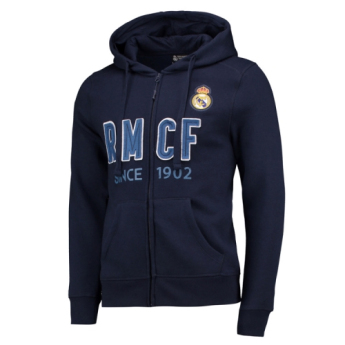 Real Madrid pánská mikina s kapucí zip Since 1902 No2 black