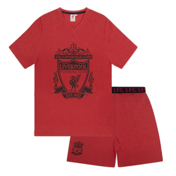 FC Liverpool pánské pyžamo Short Red Marl