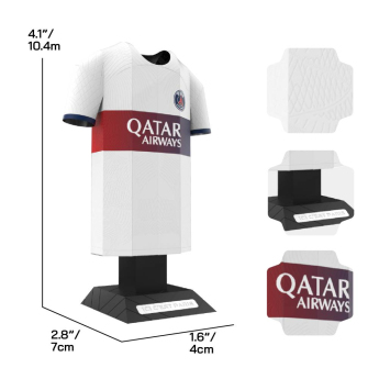 Paris Saint Germain 3D kovový model Away Jersey 2023/24 Kit