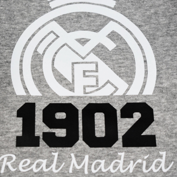 Real Madrid pánská mikina s kapucí No21 Crest grey