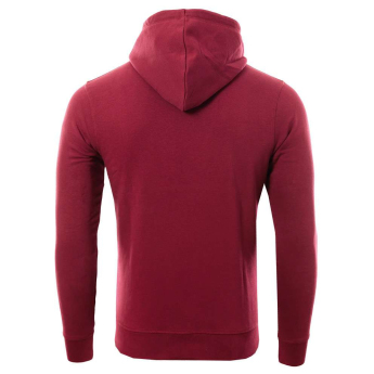 Bayern Leverkusen pánská mikina s kapucí Logo burgundy