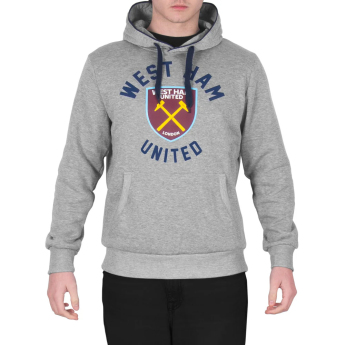 West Ham United pánská mikina s kapucí graphic grey