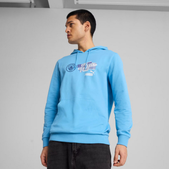 Manchester City pánská mikina s kapucí ftblNRGY blue