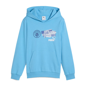 Manchester City dětská mikina s kapucí ftblNRGY blue