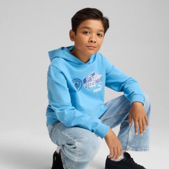 Manchester City dětská mikina s kapucí ftblNRGY blue