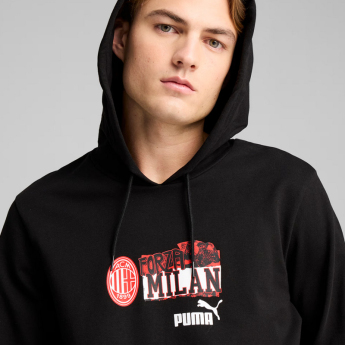 AC Milan pánská mikina s kapucí ftblNRGY black