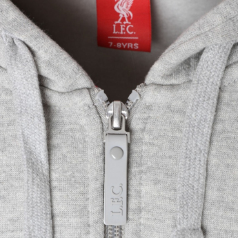 FC Liverpool dětská mikina s kapucí Zip grey