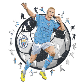 Manchester City dřevěné puzzle Haaland 150 pcs