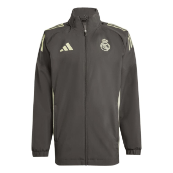 Real Madrid pánská bunda s kapucí Allweather grey