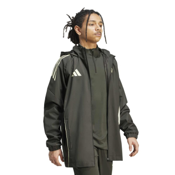 Real Madrid pánská bunda s kapucí Allweather grey