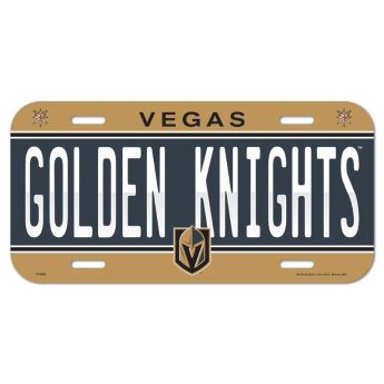 Vegas Golden Knights cedule na zeď License Plate Banner