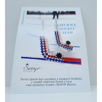 Hokejové reprezentace brož Czech Hockey Tricolor Silver Plated Hockey Stick