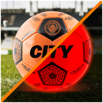 Manchester City fotbalový míč LED Glow Football - size 5