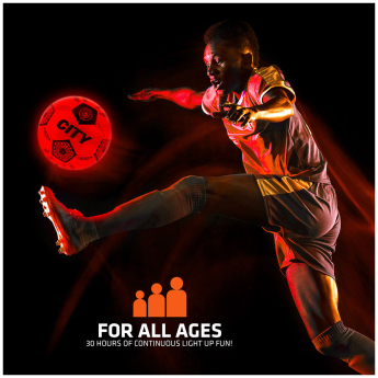 Manchester City fotbalový míč LED Glow Football - size 5
