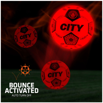 Manchester City fotbalový míč LED Glow Football - size 5