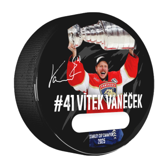 Florida Panthers podpisový puk Vítek Vaněček #92 Stanley Cup Champion 2025