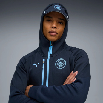 Manchester City pánská mikina s kapucí Pumatech navy