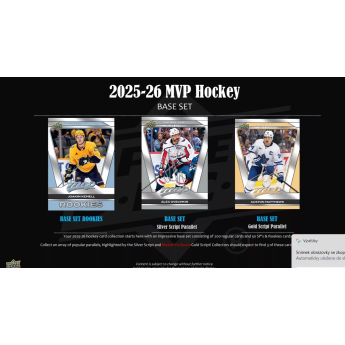 NHL boxy hokejové karty NHL 2025-26 Upper Deck MVP Hockey Blaster Box