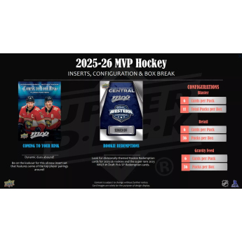 NHL boxy hokejové karty NHL 2025-26 Upper Deck MVP Hockey Blaster Box