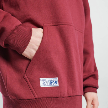 West Ham United pánská mikina s kapucí Crest claret