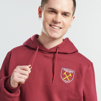 West Ham United pánská mikina s kapucí Crest claret