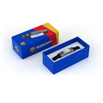 FC Barcelona silikonový náramek fashion black