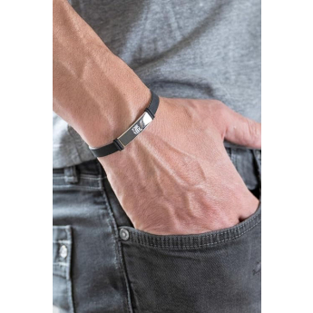 FC Barcelona silikonový náramek fashion black