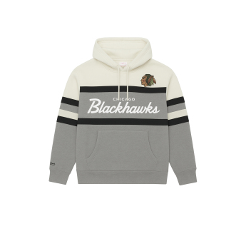 Chicago Blackhawks pánská mikina s kapucí Head Coach Hoodie Current Logo grey