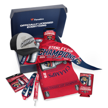 Florida Panthers dárkový set 2025 Stanley Cup Champions Gift Box with Hat