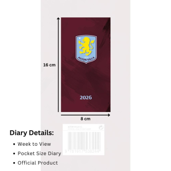 Aston Villa diář Slim 2026