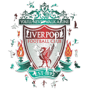 FC Liverpool dřevěné puzzle Crest 500 pcs