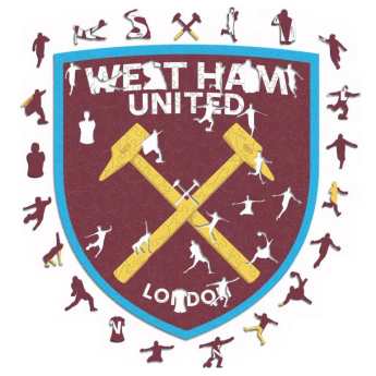 West Ham United dřevěné puzzle Crest 270 pcs