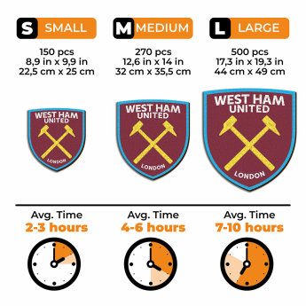 West Ham United dřevěné puzzle Crest 270 pcs